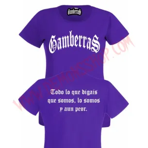 Camiseta MC Chica Gamberras Clasica (Morada)