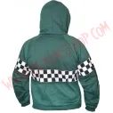 Sudadera Cremallera SKA Damero Verde