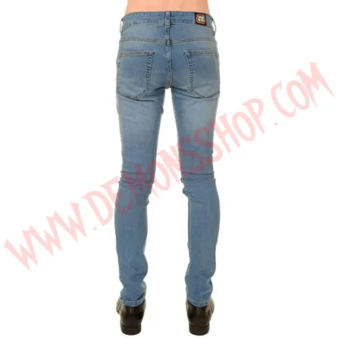 Pantalon Elastico Pitillo Azul Rocker