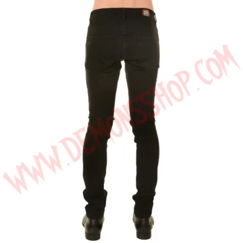 Pantalon Elastico Pitillo Negro Rocker