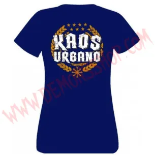 Camiseta Chica MC Kaos urbano (Azul)