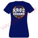 Camiseta Chica MC Kaos urbano (Azul)