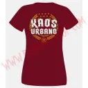 Camiseta Chica MC Kaos urbano (Granate)