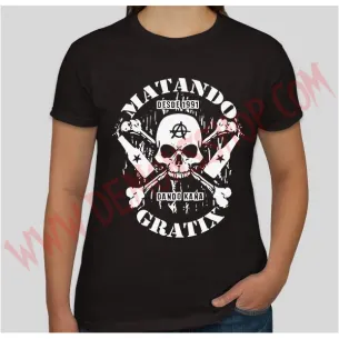 Camiseta Chica MC Matando Gratix (negra)