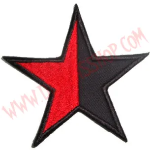 Parche Estrella Roja y Negra