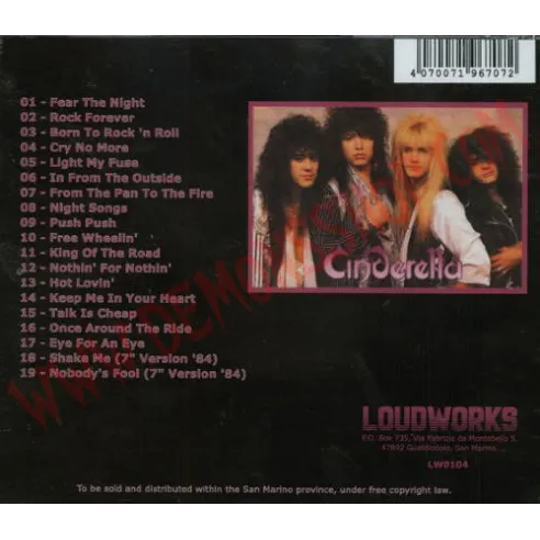 CD Cinderella ‎– Unreleased Tapes 1983-85