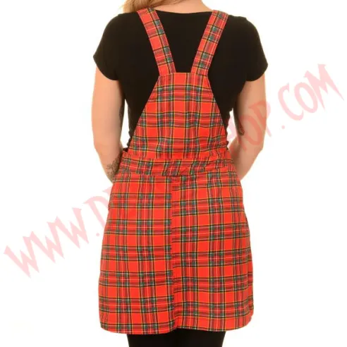 Vestido Pinafore Red Tartan