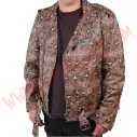Chaqueta Clasica de Cuero Fakesnake