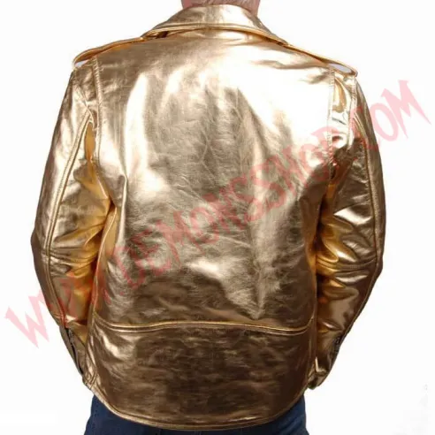 Chaqueta Clasica de Cuero Golden Deluxe