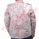 Chaqueta Clasica de Cuero white blood splatter