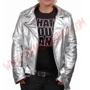 Chaqueta Mujer Clasica de Cuero Silver Deluxe
