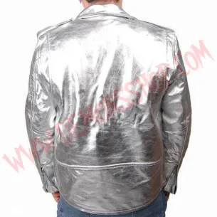 Chaqueta Mujer Clasica de Cuero Silver Deluxe 2