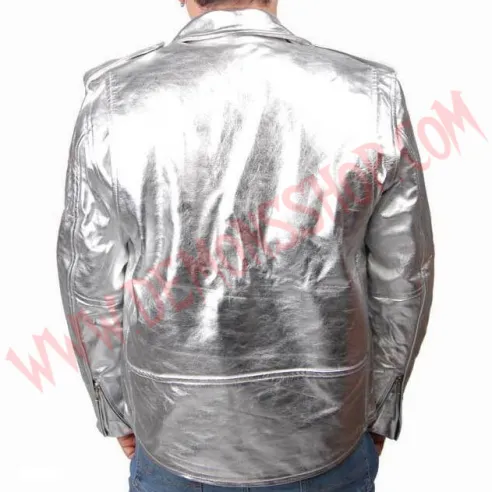 Chaqueta Mujer Clasica de Cuero Silver Deluxe