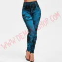 Leggings Vaquero Desgastado azul