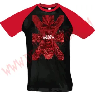 Camiseta Raglan MC Iron Maiden (Roja)