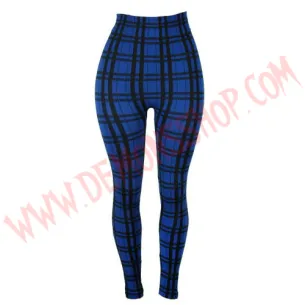 Leggings Cuadros Azul