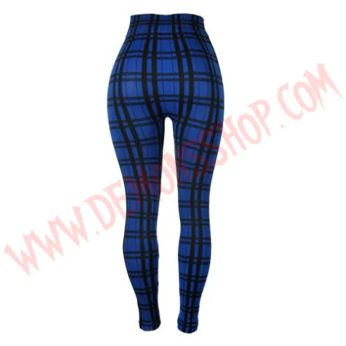 Leggings Cuadros Azul