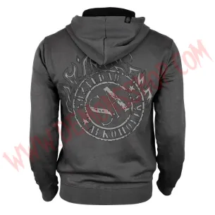 Sudadera Cremallera Soziedad Alkoholika (Gris) 2