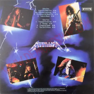 Vinilo LP Metallica - Ride The Lightning 2