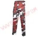 Pantalon Rangerhose - red camouflage