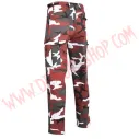 Pantalon Rangerhose - red camouflage