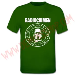 Camiseta MC Radiocrimen (Verde) - Camisetas Punk - Radiocrimen