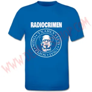 Camiseta MC Radiocrimen (Azul) - Camisetas Punk - Radiocrimen