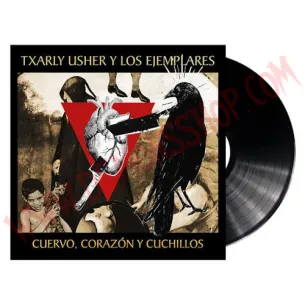 Vinilo LP Txarly Usher y los Ejemplares - Cuervo, corazón y cuchillos - Demons Punk Records - Txarly Usher y los Ejemplares