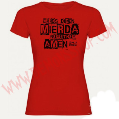 Camiseta Chica MC la polla (Roja)