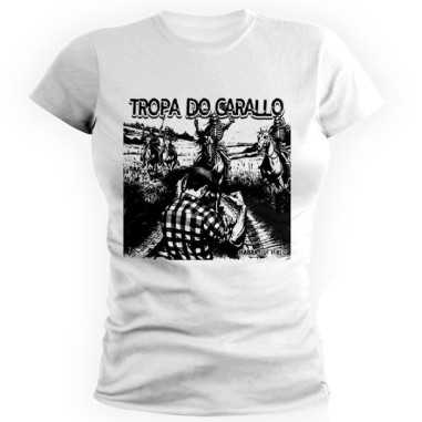 Camiseta Chica MC Tropa do Carallo (Blanca)