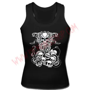 Camiseta Chica Tirantes Calaveras Demons Records