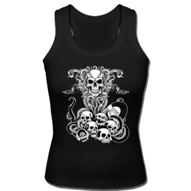 Camiseta Chica Tirantes Calaveras Demons Records