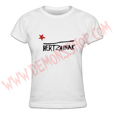 Camiseta Chica MC Hertzainak (Blanca)