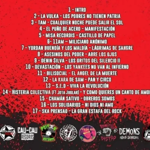 CD Disco Tributo a Los Muertos de Cristo "la autogestión existe y resiste"