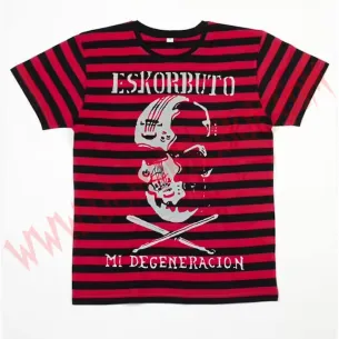 Camiseta MC Eskorbuto (Rayas Rojas)