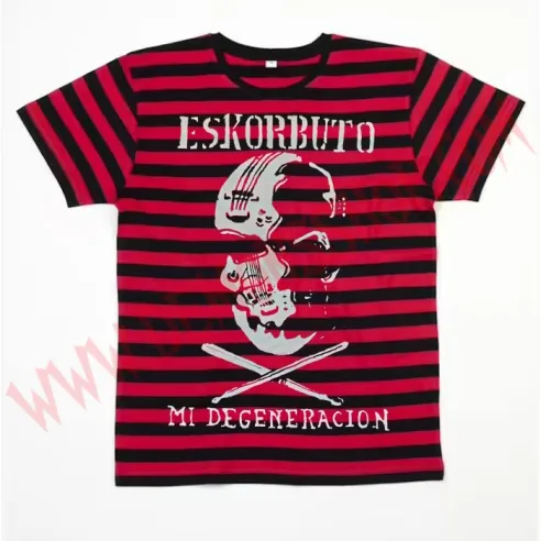 Camiseta MC Eskorbuto (Rayas Rojas)