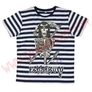 Camiseta MC Eskorbuto (Rayas Blancas)