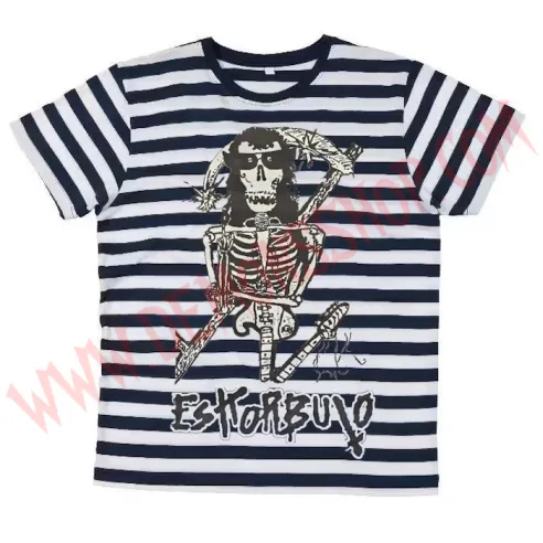 Camiseta MC Eskorbuto (Rayas Blancas)