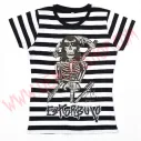 Camiseta Chica MC Eskorbuto (Rayas Blancas)
