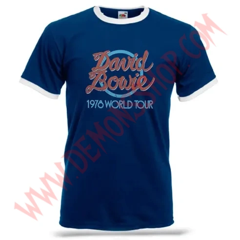 Camiseta MC David Bowie (Azul)