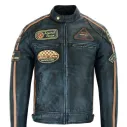 Chaqueta de Cuero Cafe Racer