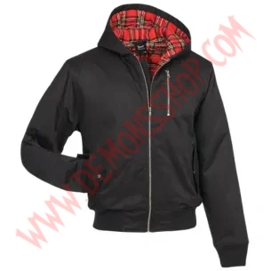 Chaqueta Harrington Negra con gorro