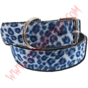 Cinturon Blue fakefur leobelt