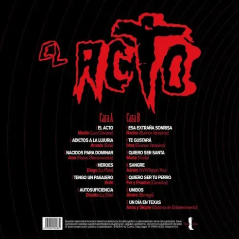 Vinilo LP Ana Curra y Los 13 Apóstoles ‎– La Última Cena De Parálisis Permanente