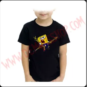 Camiseta Niño Bob Esponja Heavy Metal