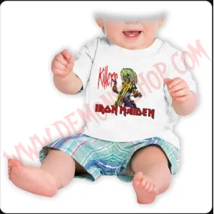 Camiseta Bebe Blanca MC Iron Maiden