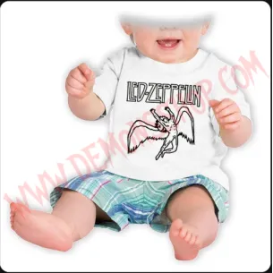 Camiseta Bebe Blanca MC Led Zeppelin