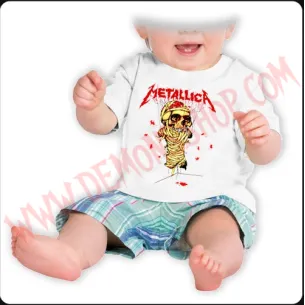 Camiseta Bebe Blanca MC Metallica