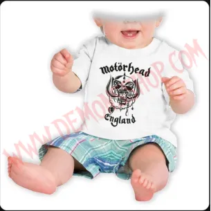 Camiseta Bebe Blanca MC Motorhead