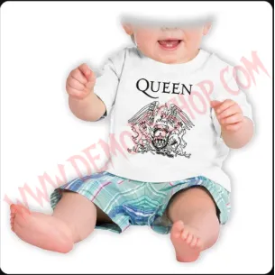 Camiseta Bebe Blanca MC Queen